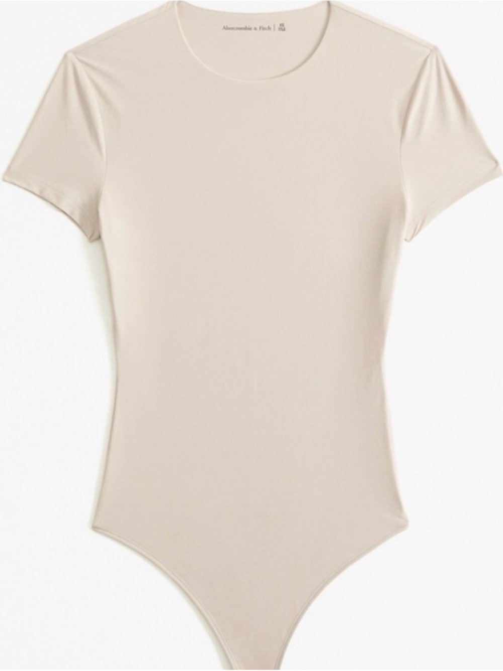 Abercrombie & Fitch Beige Short Sleeve Bodysuit